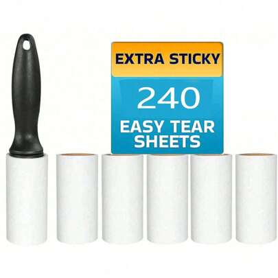 Högsugande luddborttagningsrulle - idealisk för möbler, kläder och mattor | Rengöringsborste för husdjurshår