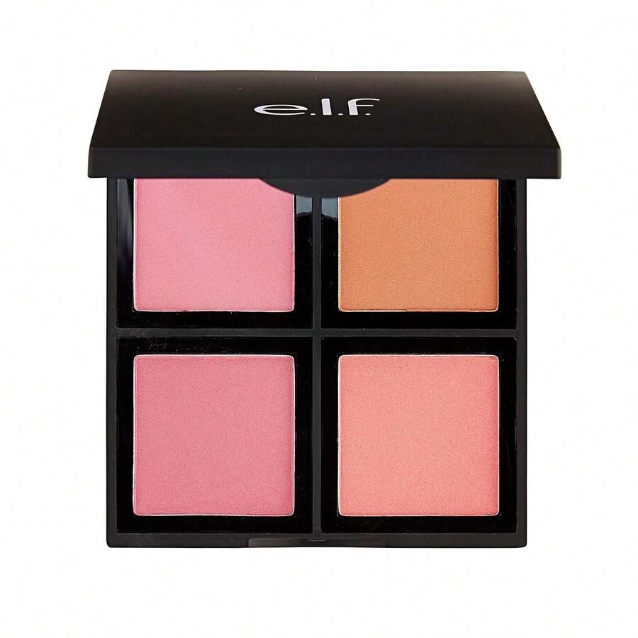 e.l.f. Elf. Cosmetics Powder Blush Palette, Four Blush Shades For Beautiful, Long-Lasting Pigment, Light - 1 - 查看 1