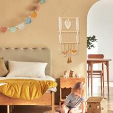 1 Pc Headband Holder Hair Bows Organizer For Baby Girls Over Door Bows Holder 3 Tier Wooden Large Daisy Headband Hair Accessories Organizer Storage Decor Wall Hanging For Toddler Girls Room - Multicolor - View 3