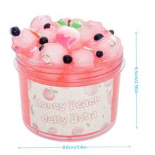 1 pieza Vibrant Mud Cookie Chicle Slime - Juguete suave, esponjoso y divertido para aliviar el estrés - Colores y frutas mixtas Mud 70ml Slime de descompresión de frutas y kit de cubos de gelatina Slime - Barro de cristal de frutas - Ver 2