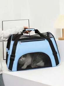 可折叠宠物手提包，大容量透气猫咪手提包，适合户外旅行，单肩手提包
