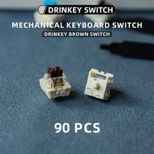 3 针机械键盘开关，支持板安装和热插拔，黑色、红色、棕色、蓝色开关 - Brown Switch - 查看 4