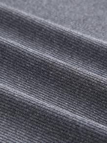 Humor Bear 2pcs/Set Girls Lace Ruffle Collar Short Sleeve T-Shirt & Bell Bottom Pants Set, Summer - Grey - View 5