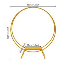 YUNRUX 80cm Cake Stand Wedding Party Flower Metal Double Pole Cake Stand Accessories - A - 查看 2