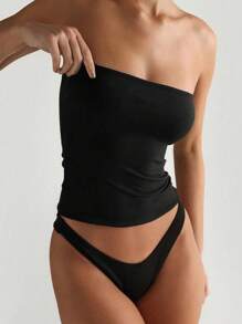 Débardeur de base sans bretelles sexy, mode, unicolore, élastique, coupe slim, top tube pour femmes, à porter en toutes saisons