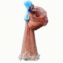 1pc Nylon Hand Throw Fishing Net, Diameter 180cm-720cm, Lightweight - Brown - View 2