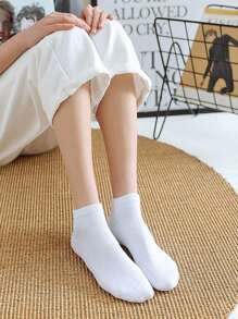 White Boat Socks 6 Pairs (Polyester)