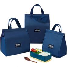 Japanese Style Insulated Lunch Bag,Waterproof Bento Bag,Large Capacity Work Lunchbox Bag,Student Lunch Tote,Camping Water Bottle & Food Storage Bag - Multicolor - View 3