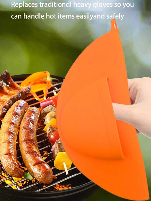 1 Stück hitzebeständiger Grillhandschuh, Silikon Ofenhandschuh, Outdoor BBQ Handschuh