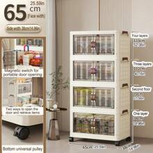 Storage Cabinet Home Organizer Cabinet Folding Clothes Cabinet For Clothes, Snack Storage, Baby Use, No-Installation Required - Multicolor - View 21
