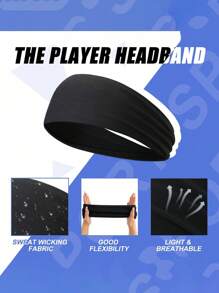 1pc Faixa de cabeça absorvente de suor esportiva, Faixa de cabelo para corrida e fitness, Proteção da testa, Casual