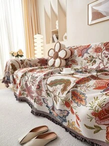 1 szt. Amerykański styl kwiatowy/botaniczny pokrowiec na sofę/narzuta, wielofunkcyjny prezent wielkanocny, urodziny, ukończenie szkoły, pokrowiec na sofę, wystrój salonu, wystrój pokoju