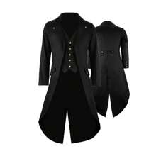 Giacca in stile Steampunk vittoriano senza tempo per uomo - Frac gotico di lusso con tocco di pirata rinascimentale - Smoking da costume dettagliato per avventure in feste epiche