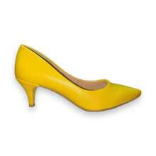 Zapatillas Mujer Tacón bajo - Amarillo - Ver 1