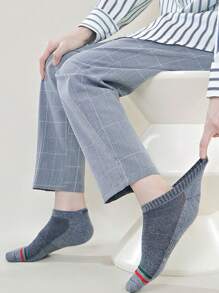 1 Pair Men's Simple Versatile Breathable Moisture Wicking Ankle Socks For Spring And Summer, Suitable For Pants, Business Shoes, Sneakers, Soft And Breathable, Sports Socks, Casual Socks, Household Socks - Multicolor - View 6