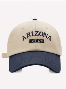 1pc Unisex Baseball Cap With Contrast Color, Letter Embroidery And Curved Brim, Casual And Versatile Streetwear Style - Black - View 4