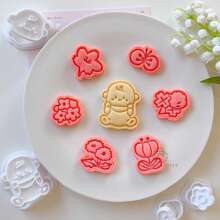 Cute Baby Head Body Cookie Cutter Mold Novel Dragon Flower Heart Biscuit Stamp Chinese Zodiac Birthday Pastry Kitchenware