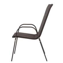 CLIPEYH Patio Chairs Set Of 2, Outdoor Stackable Dining Chairs For All Weather, Comfortable Breathable Garden Outdoor Furniture For Backyard Deck