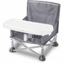 Summer Infant Pop 'N Sit - Silla elevador portátil - Asiento elevador para uso interior y exterior - Plegado rápido fácil y compacto, color gris - 1 - Ver 1