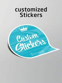 24 张定制贴纸。徽标贴纸或贴花印在防水永久优质乙烯基上。可裁剪成任意形状 - 多尺寸 - 查看 1