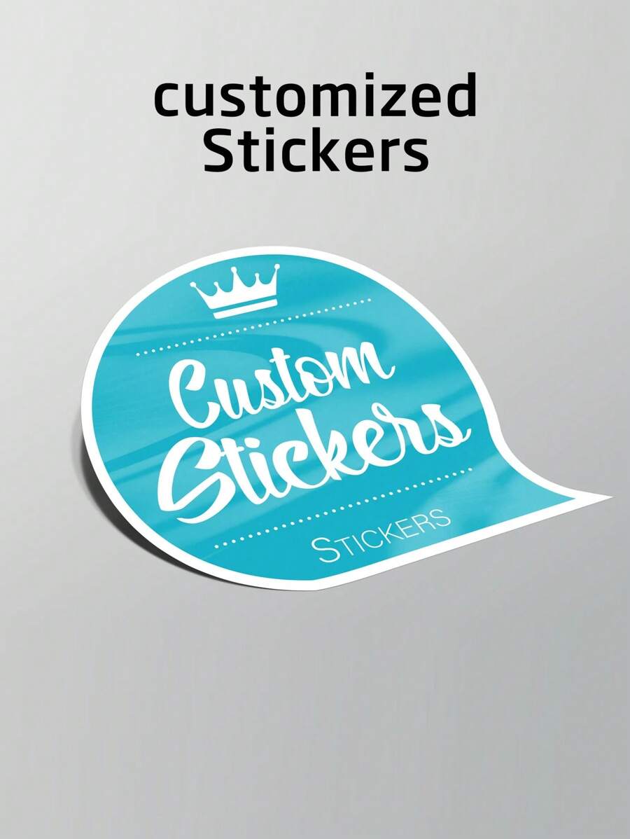 24 张定制贴纸。徽标贴纸或贴花印在防水永久优质乙烯基上。可裁剪成任意形状 - 多尺寸 - 查看 1