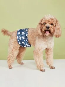 Grey Footprints Pet Physiology Pants Hondenpismatten Absorberende pads voor huisdieren Hondenluiers Mannelijke hondenfysiologiebroeken