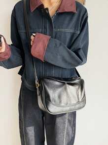 Niche Design Women Bag, 2025 New Autumn/Winter Maillard Retro Shoulder Underarm Crossbody Dumpling Bag, Versatile