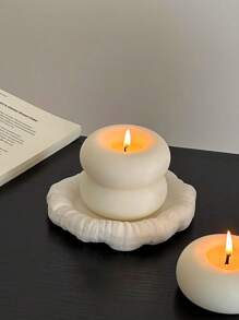3Pcs Handmade Donut Candle, Holiday Decor, Creative Handicraft Gift, Aromatherapy Candle Ornament, Birthday Present, Cute Decoration, Photography Prop, Valentine's Day Gift, Mother's Day Gift, Creative Ornament, Shaped Candle, Home Decor, Dining Table Decor, Christmas Decoration Gifts Graduation
