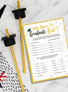 12pcs Graduation Season Game Cards, Who Knows The Graduate Best Party Game Cards, Celebrate Graduation Party Fun Activities, Congratulaions Graduation Party Tabletop Decorations, Graduation Season Games, Graduation Season Gifts