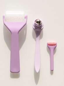 3pcs Makeup & Skincare Brushes Set, Home Spa Care Tools, Facial Massage For Glowing Skin, Eye Massager, Skin Care Gift For Women