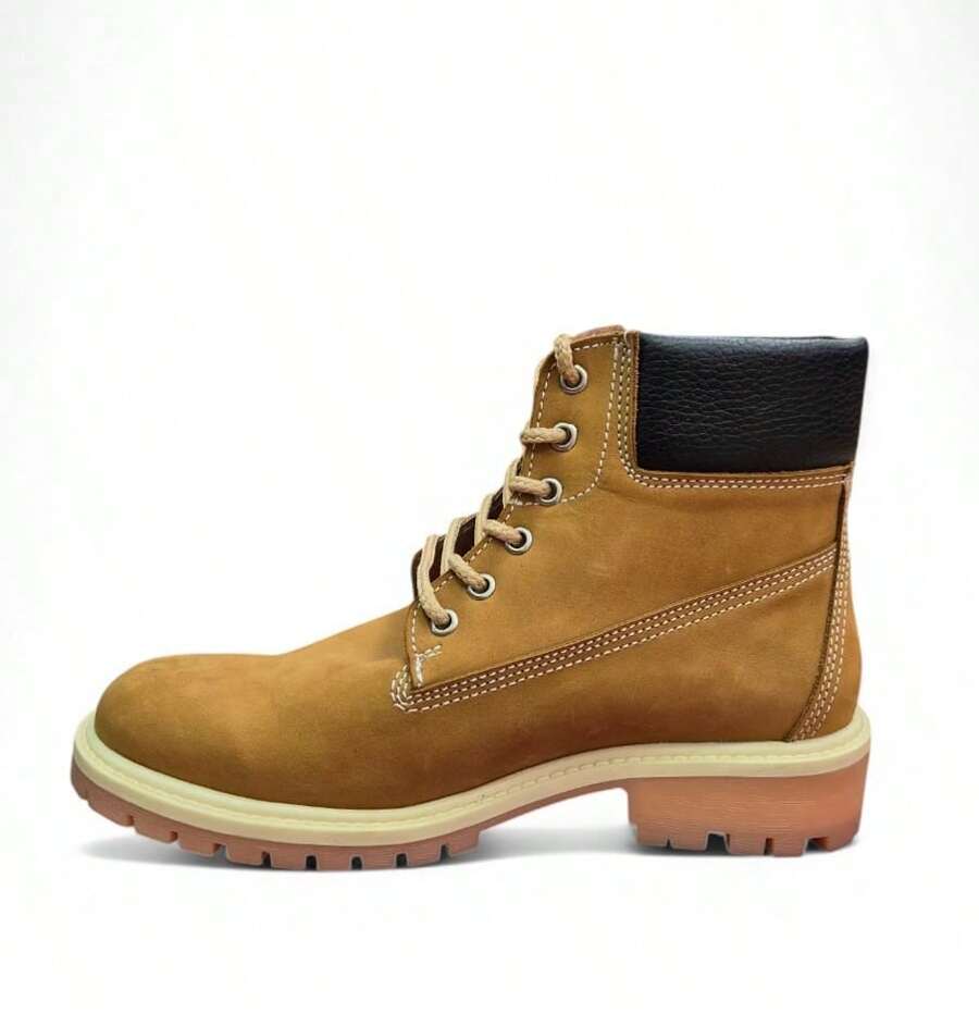 Bota de trabajo de piel con suela antiderrapante - Amarillo - Ver 1