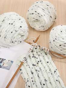 1/2pcs Jelly Bean Style Mohair Yarn Ball,Hand Made Spray Color Slub Wool Yarn Ball,Multicolor Speckled Mohair Bulky Yarn,ForKnitting DIY Scarves Hats Crafts,DIY Knitting Of Dolls, Bags, Sweaters, Blankets Etc. - Multicolor - View 5