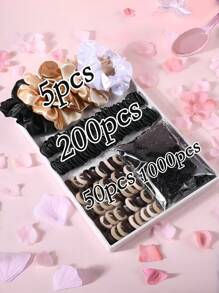 1255pcs Rhinestone Hair Ties & Hair Clips Set, Cute Girl Style