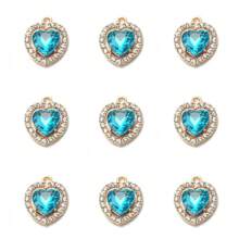 Alloy Diamond With Coloured Transparent Necklace Bracelet Accessory Love Pendant