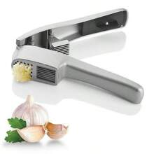 2 In 1 Multi-Functional Kitchen Household Manual Garlic Press Aluminum Alloy Garlic Chopper For Kitchen Vegetable Tool - Silver - View 1