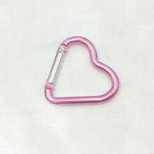心形登山扣，铝制弹簧钩夹钥匙扣，钓鱼用自动锁定钥匙扣夹，心形铝制弹簧钩夹钥匙扣，徒步旅行、旅行、居家、跑步、冒险和露营登山扣 - 彩色 - 查看 26