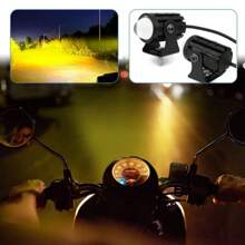 2pcs 60W Driving LED Lights Motorcycle Headlight 60W Double Color White 6000K High Beam Amber 3000K Low Beam LED Fog Sport Lights For Cars ATV UTV Motorcycle Car Accessories Car Must Haves Accesorios Para El Carro Car Light