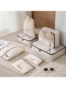 7Pcs/Set Large Capacity Foldable Storage Bag For Sorting Clothes, Pants, Underwear, Socks With Easy Access And Visibility - Space-Saving - Multicolor - View 5