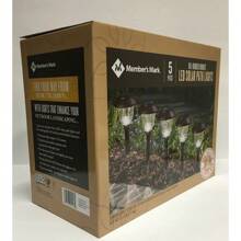 MEMBER'S MARK OIL-RUBBED BRONZE LED SOLAR PATH LIGHTS, 5 Pack