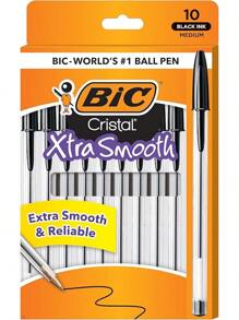 BIC Cristal Xtra Smooth Ballpoint Pen, Medium Point (1.0mm), Black, For Everyday Writing Activities, 10-Count - 10 個(1 包) - 查看 2