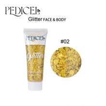 闪光眼影闪光凝胶 - 身体指甲头发面部贴纸 - 奶油色亮片和水钻，适合派对和节日化妆 - 彩色 - 查看 8