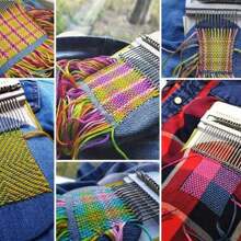 小型织布机 Speedweve 型编织工具，快速织补织布机 迷你修补方便织补织布机 用于修补牛仔裤袜子衣服 织布机可制作精美针脚 DIY 编织艺术（10/14 钩）