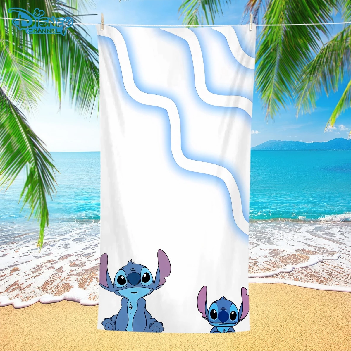 Telo Mare Bambina Stitch - Microfibra 140x70cm, Asciugatura Rapida, Ultra Morbido - Foto 11
