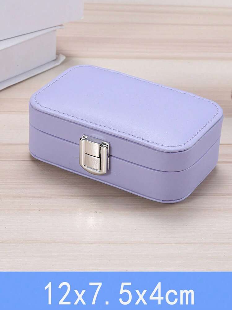 1 件马卡龙皮革首饰收纳盒带扣适用于项链戒指礼物展示 - 長方形 - 查看 8