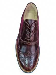 Zapato bostoniano calzado elegante de piel tipo premium para caballero - Color caoba - Ver 2