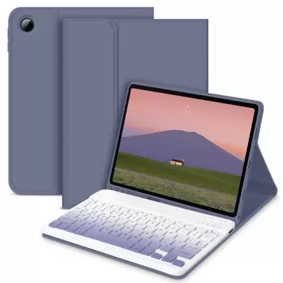 可拆卸无线蓝牙键盘（150mAh），带笔槽，键盘保护套兼容三星 Galaxy Tab Redm SE