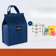 Japanese Style Insulated Lunch Bag,Waterproof Bento Bag,Large Capacity Work Lunchbox Bag,Student Lunch Tote,Camping Water Bottle & Food Storage Bag - Multicolor - View 7