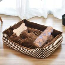 Pet Large Dog Bed Warm House Candy-Colored Square Nest Pet Kennel For Small Medium Large Dogs Cat Puppy Plus Size Dog Baskets