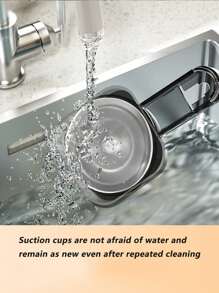 1 Suction Cup Showerhead Holder, Household Non Perforated Showerhead Holder, Strong Rotatable Base, Not Easy To Fall Off, Quick Disassembly And Installation