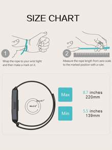 1 buc. Curea de ceas inteligentă milaneză din oțel inoxidabil, detașabilă magnetică solidă, compatibilă cu Band 8 / Band 9